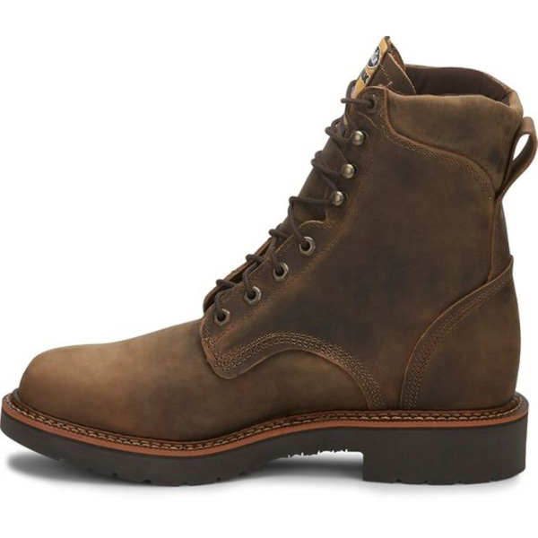 JUSTIN MEN'S BLUEPRINT SOFT TOE 8" LACE UP WORK BOOT- 440