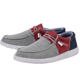 HEY DUDE MEN'S WALLY SOX TRI FANS RED WHITE BLUE - 112560233