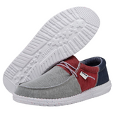 HEY DUDE MEN'S WALLY SOX TRI FANS RED WHITE BLUE - 112560233