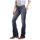 ARIAT WOMEN'S R.E.A.L MID RISE STRETCH ENTWINED BOOT CUT JEAN- 10017510