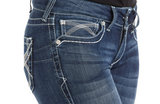 ARIAT WOMEN'S R.E.A.L MID RISE STRETCH IVY STACKABLE STRAIGHT LEG JEAN-10024300