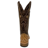 COWTOWN WOMEN'S CAMEL OSTRICH PRINT BOOTS - Q477