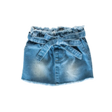 BAILEY'S BLOSSOM INFANT/TODDLER SANDY HIGH WAIST DENIM TIE SKIRT DAR