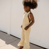 BAILEY'S BLOSSOM INFANT/TODDLER KELLYN BELL BOTTOM JUMPSUIT MUSTARD STRIPE
