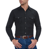 MEN'S ELY LONG SLEEVE TONE ON TONE WESTERN SHIRT- 15201934