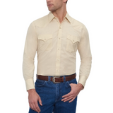 MEN'S ELY LONG SLEEVE SOLID WESTERN SHIRT- 15201905