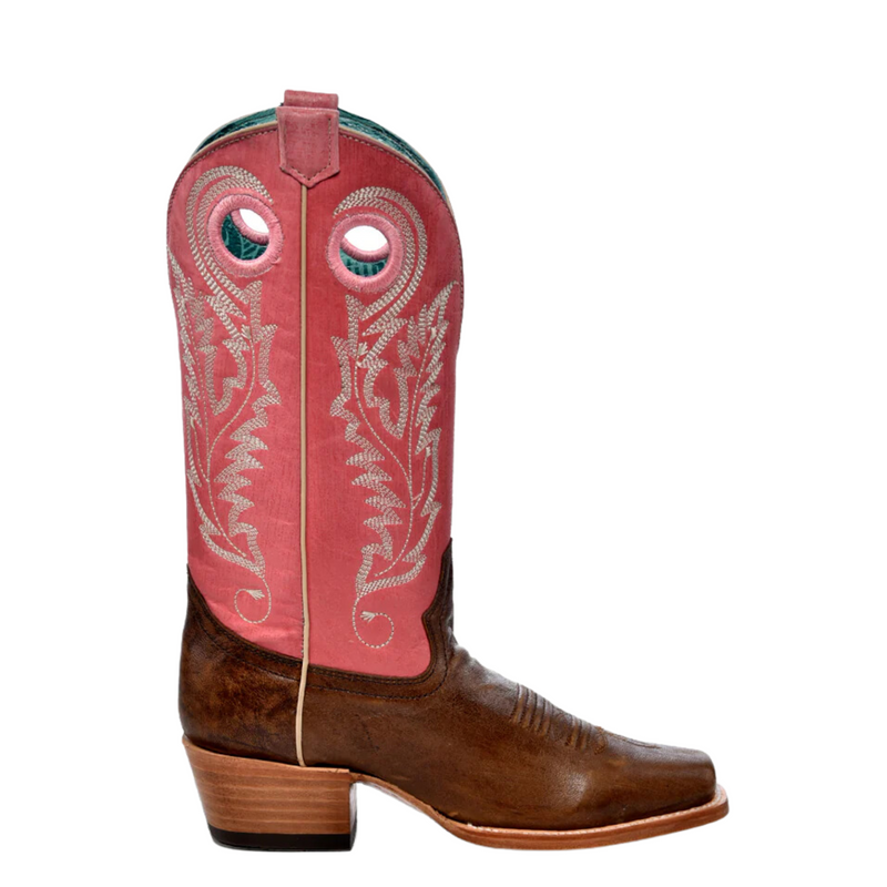 CORRAL WOMEN'S BROWN & PINK EMBROIDERY WESTERN BOOT - A4459