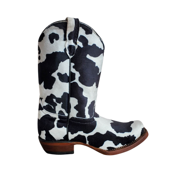 TANNER INFANT/TODDLER FAUX COWHIDE PRINT WESTERN BOOT - TMI205180