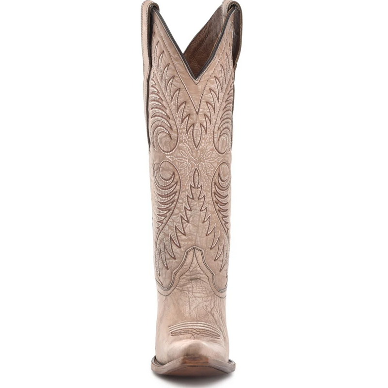 CIRCLE G WOMEN'S SAND COWHIDE EMBROIDERY WESTERN BOOT - L6116