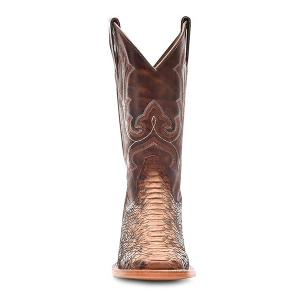 CORRAL MEN'S TAUPE PYTHON WIDE SQ TOE WESTERN BOOT - B5000