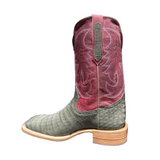 R. WATSON MEN'S CAIMAN BELLY & ROSA GOAT NUBUCK WESTERN BOOT - RW2008-2