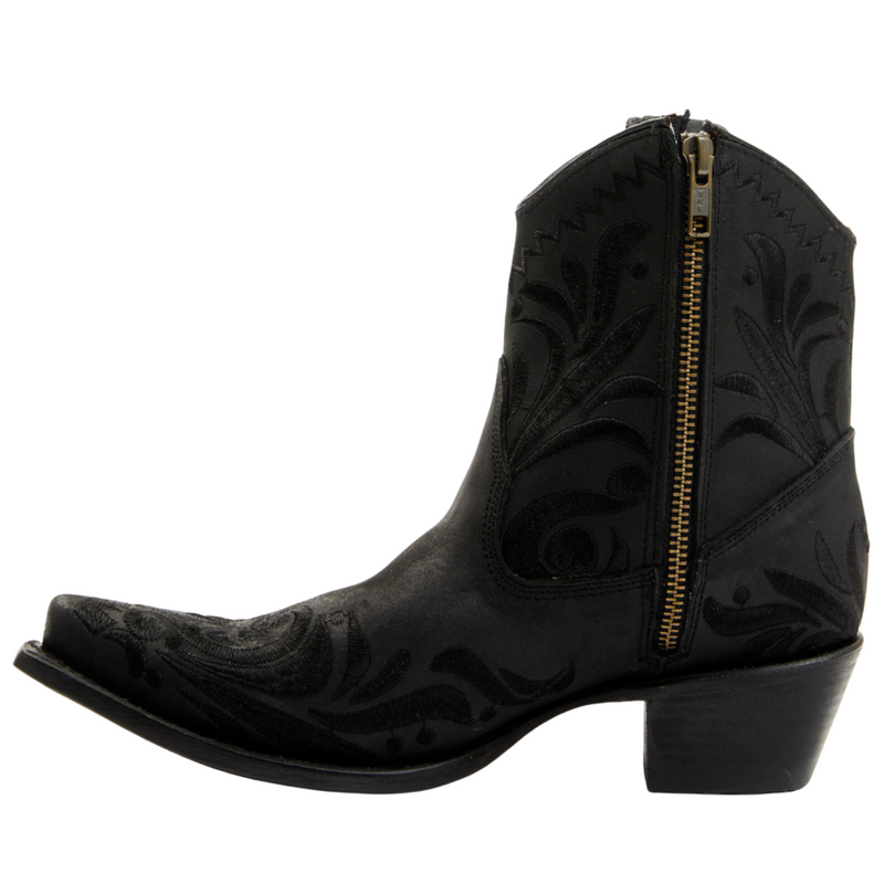 CIRCLE G BY CORRAL WOMEN'S BLACK EMBROIDERED ANKLE WESTERN BOOT - L6225