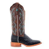 R. WATSON WOMEN'S BLACK FULL QUILL OSTRICH WESTERN BOOT - RWL4300-2