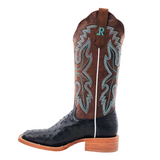 R. WATSON WOMEN'S BLACK FULL QUILL OSTRICH WESTERN BOOT - RWL4300-2