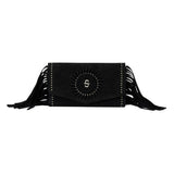 STETSON WOMEN'S SPIRAL SUEDE FRINGED CLUTCH - 9513000