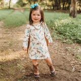 SHEA BABY INFANT/TODDLER GIRLS GETTIN' WESTERN LONG SLEEVE FRINGE DRESS - SDRF27