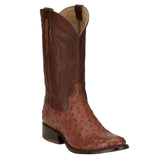 TONY LAMA MEN'S ZONY COGNAC FULL QUILL OSTRICH WESTERN BOOT - DR5356