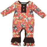 SHEA BABY INFANT GIRLS COWGIRL THING LONG SLEEVE ROMPER - GLSROM07
