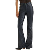 WRANGLER WOMEN'S LAINEY WILSON FAUX LEATHER FLARE PANTS - 112385583