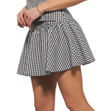 URBAN DAIZY WOMEN'S GINGHAM SIDE-BUTTON MINI SKIRT - UDSK0059