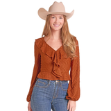 ROCK & ROLL WOMEN'S TEXTURED KNIT TOP - BW52T09374