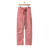 URBAN DAIZY WOMEN'S RAILROAD STRIPED PATCH POCKET UTILITY PANTS - UDPT0077
