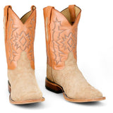 TONY LAMA MEN'S CARLOS 11" FULL QUILL OSTRICH WESTERN BOOT - HE6267