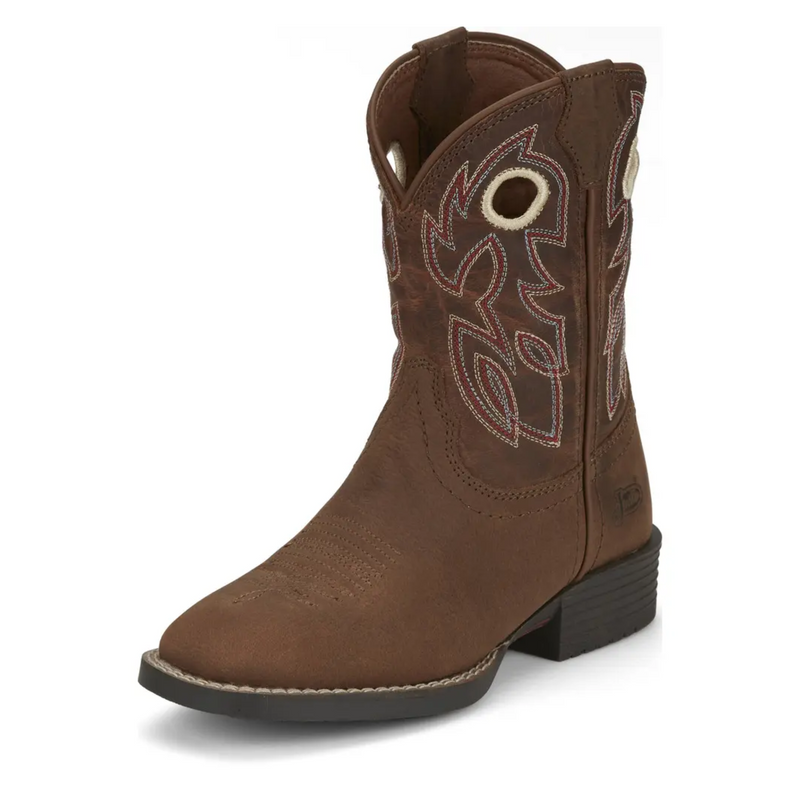 JUSTIN KIDS BOWLINE JUNIOR SQ TOE WESTERN BOOT - JK7523