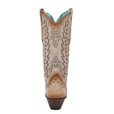 CORRAL WOMEN’S EMBROIDERY OVERLAY AND STUD WING TIP SNIP TOE WESTERN BOOT - A4740