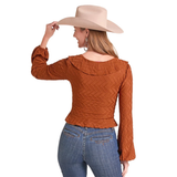 ROCK & ROLL WOMEN'S TEXTURED KNIT TOP - BW52T09374