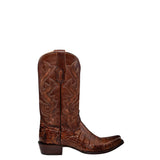 CORRAL MEN'S HONEY BROWN CAIMAN NARROW SQUARE TOE WESTERN BOOT - A4552
