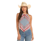 ROCK & ROLL WOMEN'S BANDANA PRINT TANK TOP - BW20T08781