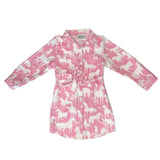 SHEA BABY INFANT/TODDLER GIRLS GRAZING HORSE BUTTON UP DRESS - RBU02
