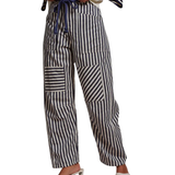 URBAN DAIZY WOMEN'S RAILROAD STRIPED PATCH POCKET UTILITY PANTS - UDPT0077