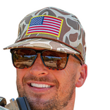 BURLEBO CAMO AMERICAN FLAG PATCH HAT - CAFCC