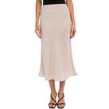 BLUIVY WOMEN'S SATIN MIDI SKIRT - B01153