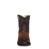 CORALL MEN'S BROWN GOAT ROUND TOE BOOTIE WESTERN BOOT - W4960
