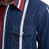 WRANGLER MEN'S VINTAGE-INSPIRED BRUSHPOPPER WESTERN SNAP WORKSHIRT - 112375916
