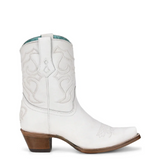 CORRAL WOMEN'S WHITE EMBROIDERY ANKLE BOOT - Z5071