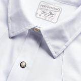 TECOVAS MEN'S PERFORMANCE WESTERN PEAL SNAP LONG SLEEVE SHIRT - M40363WHT