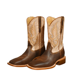 R. WATSON MEN'S MAD BROWN GOAT IVORY COW WESTERN BOOT - WR0006-2