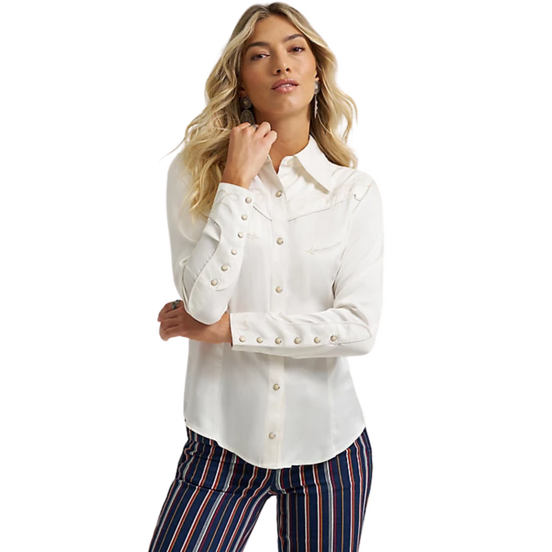 WRANGLER X LAINEY WILSON EMBROIDERED WESTERN SNAP SHIRT-112370410