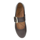 DANSKO WOMEN'S MATILDA CHOCOLATE LEATHER FLATS - 5708060300