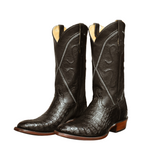 R. WATSON MEN'S BLACK CAIMAN BELLY WESTERN BOOT - RW2000-3