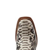 R. WATSON WOMEN’S BLACK AND WHITE PYTHON WESTERN BOOT - RWL7200-1