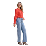 JUDY BLUE ALLISON HIGH RISE FRONT YOKE RETRO WIDE LEG JEANS - 88673