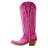 ARIAT WOMEN'S CASANOVA HAUTE PINK SUEDE WESTERN BOOT - 10046859