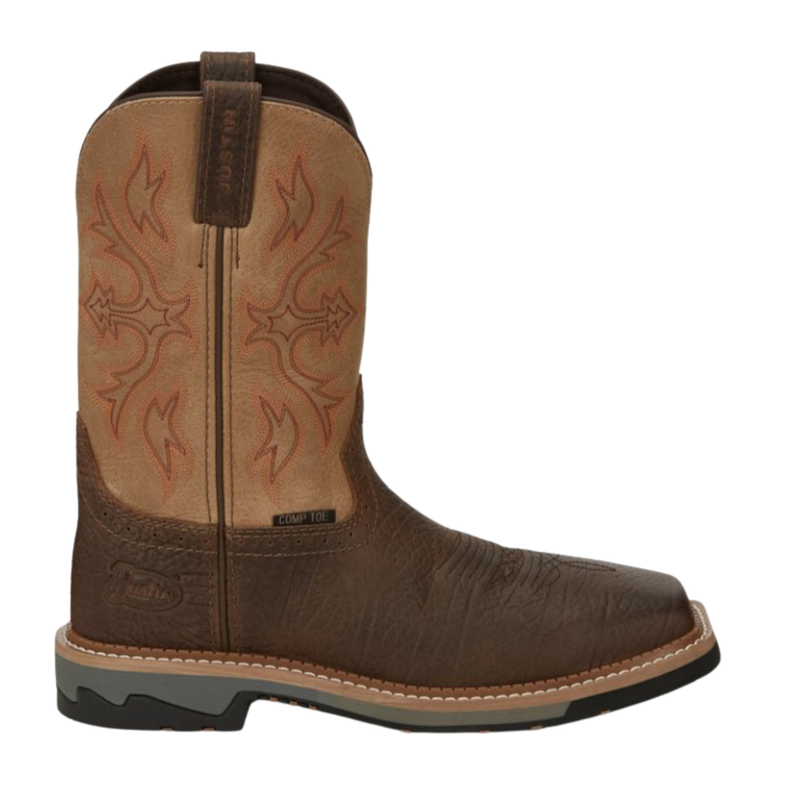 JUSTINS MEN'S BOLT 11" COMP TOE WESTERN BOOT - SE4103