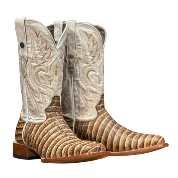 TANNER MARK MEN’S ALMOND BROWN W/ ORIX TAN WESTERN BOOT - TM205572