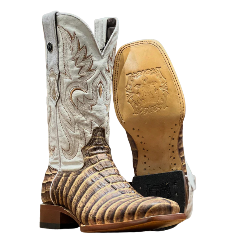 TANNER MARK MEN’S ALMOND BROWN W/ ORIX TAN WESTERN BOOT - TM205572